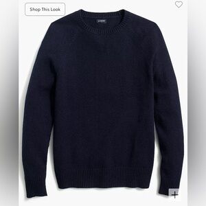 J. Crew Supersoft lambswool-blend crewneck sweater •size small •AA027 •deep navy